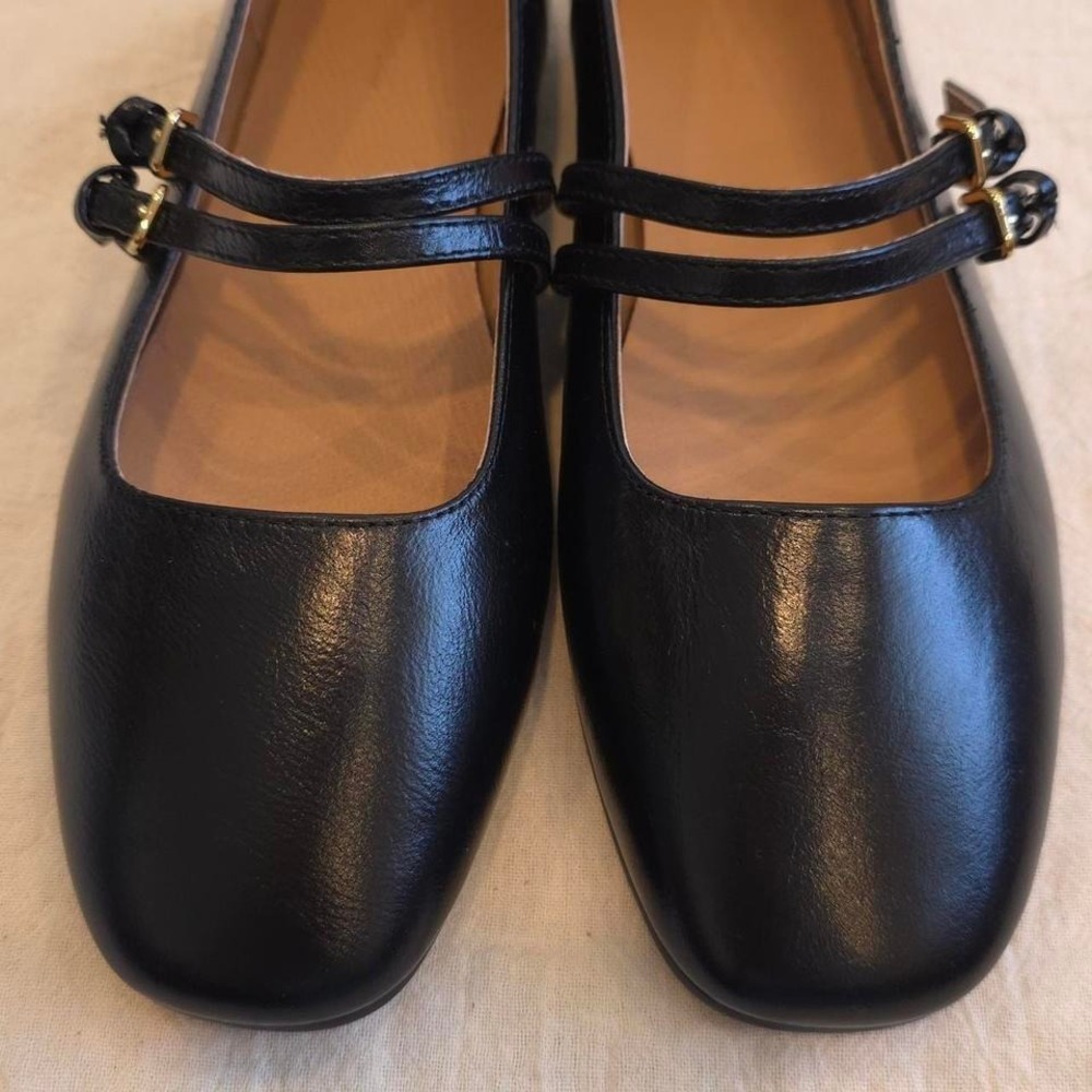 Madewell The Greta Double-Strap Ballet Flat - Size 6.5/ True Black/ (NX543) - Picture 2 of 8